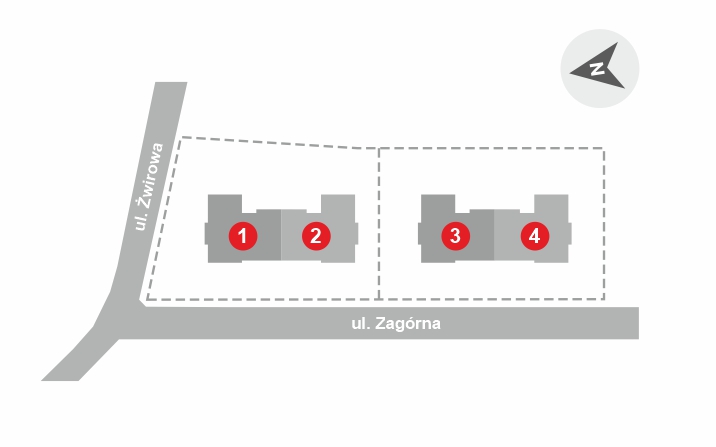 Domy w zabudowie bliźniaczej – Ogrodniczki